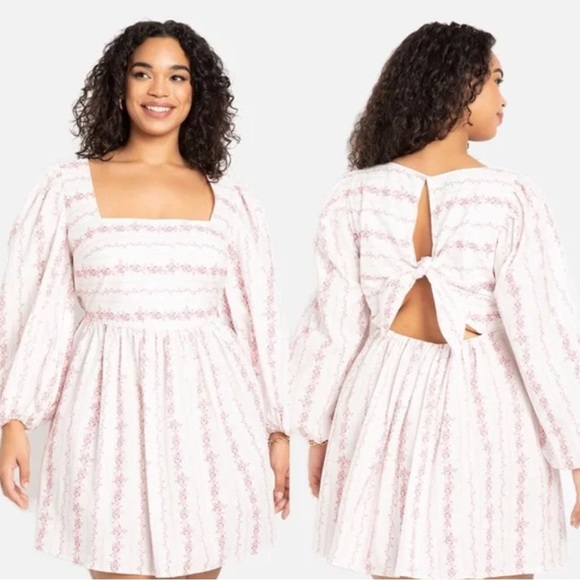 Eloquii Dresses & Skirts - Eloquii Tie Back Mini Dress NWT